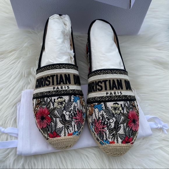 dior floral espadrilles